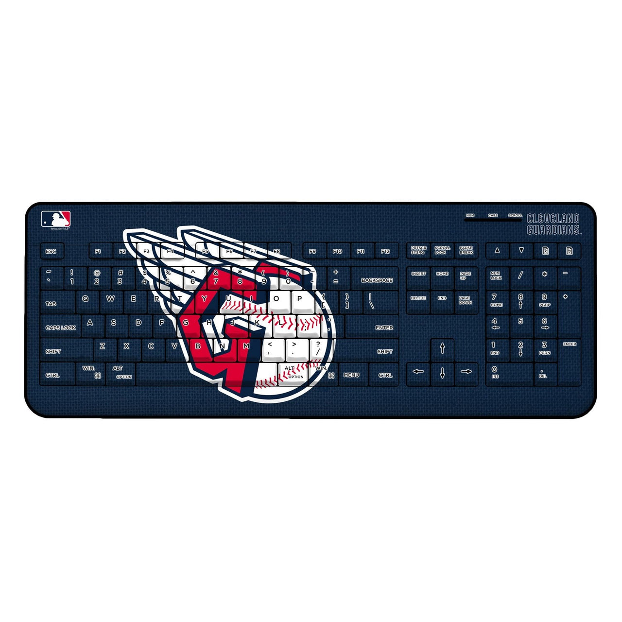 Cleveland Guardians Solid Wireless USB Keyboard-0