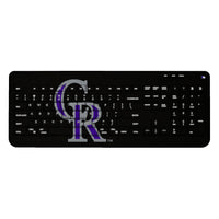 Thumbnail for Colorado Rockies Rockies Solid Wireless USB Keyboard-0