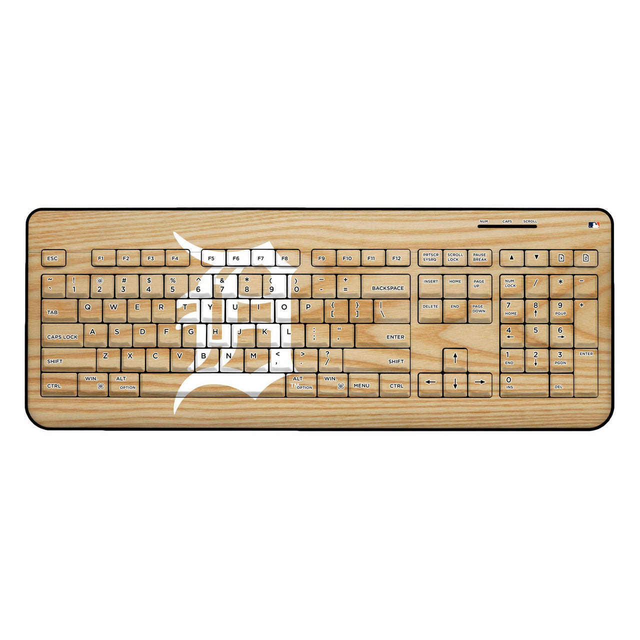 Detroit Tigers Tigers Wood Bat Wireless USB Keyboard-0