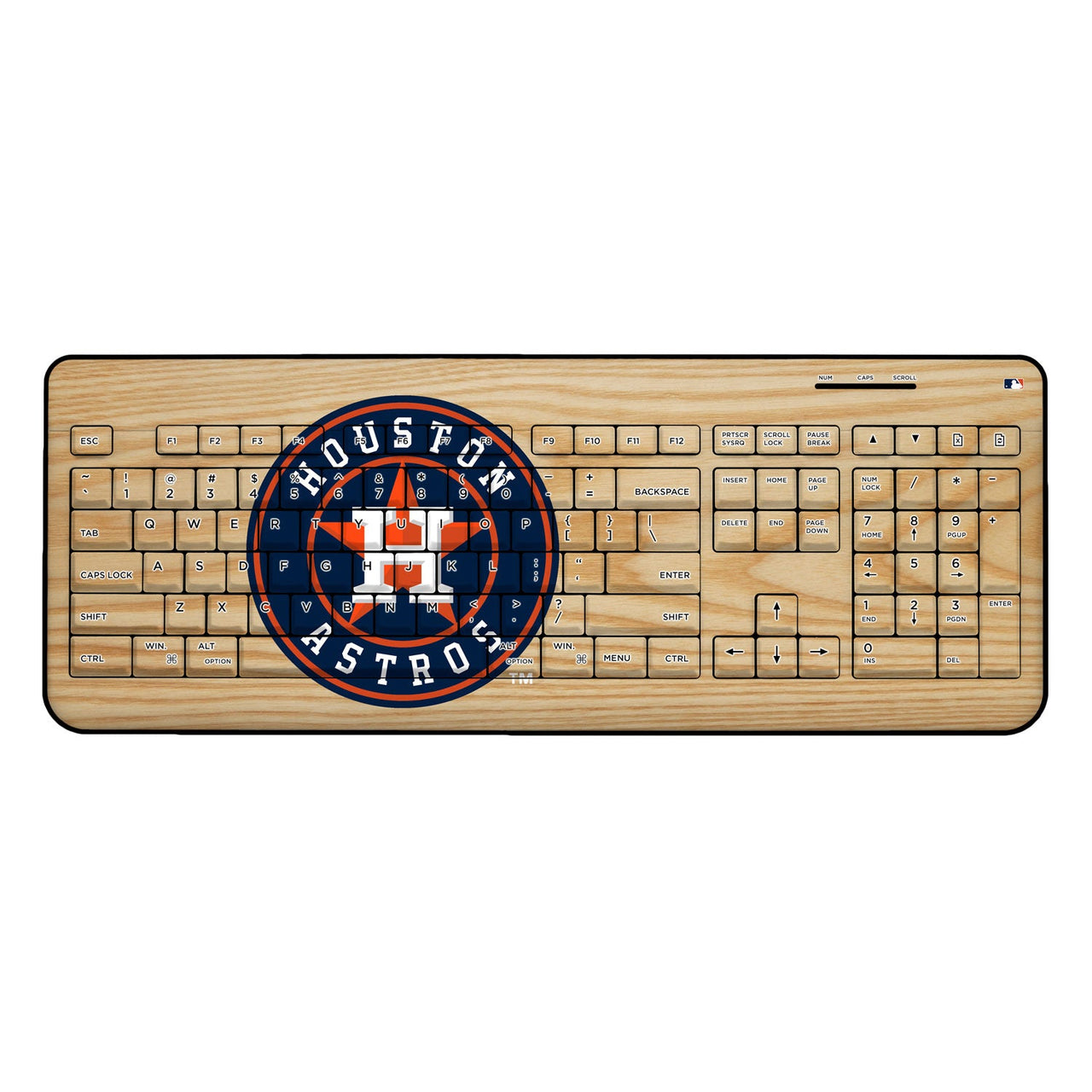 Houston Astros Astros Wood Bat Wireless USB Keyboard-0