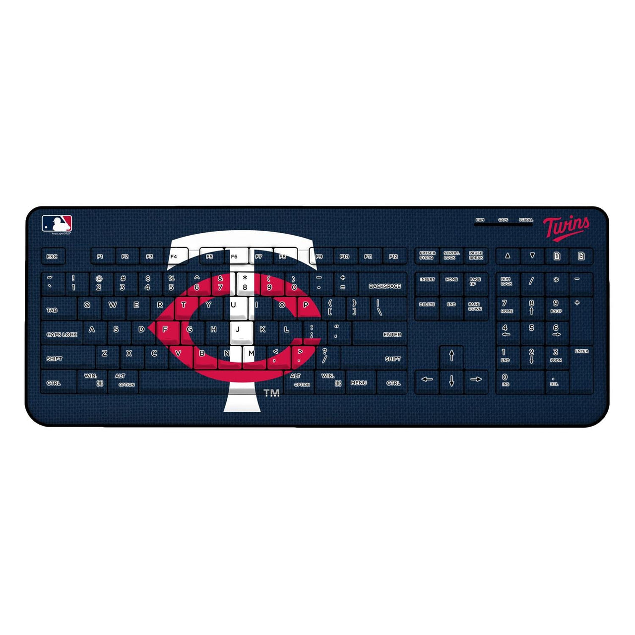 Minnesota Twins Twins Solid Wireless USB Keyboard-0