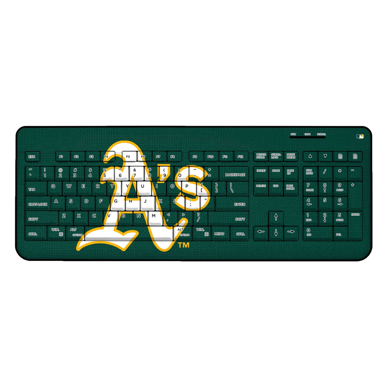 Oakland Athletics Athletics Solid Wireless USB Keyboard-0