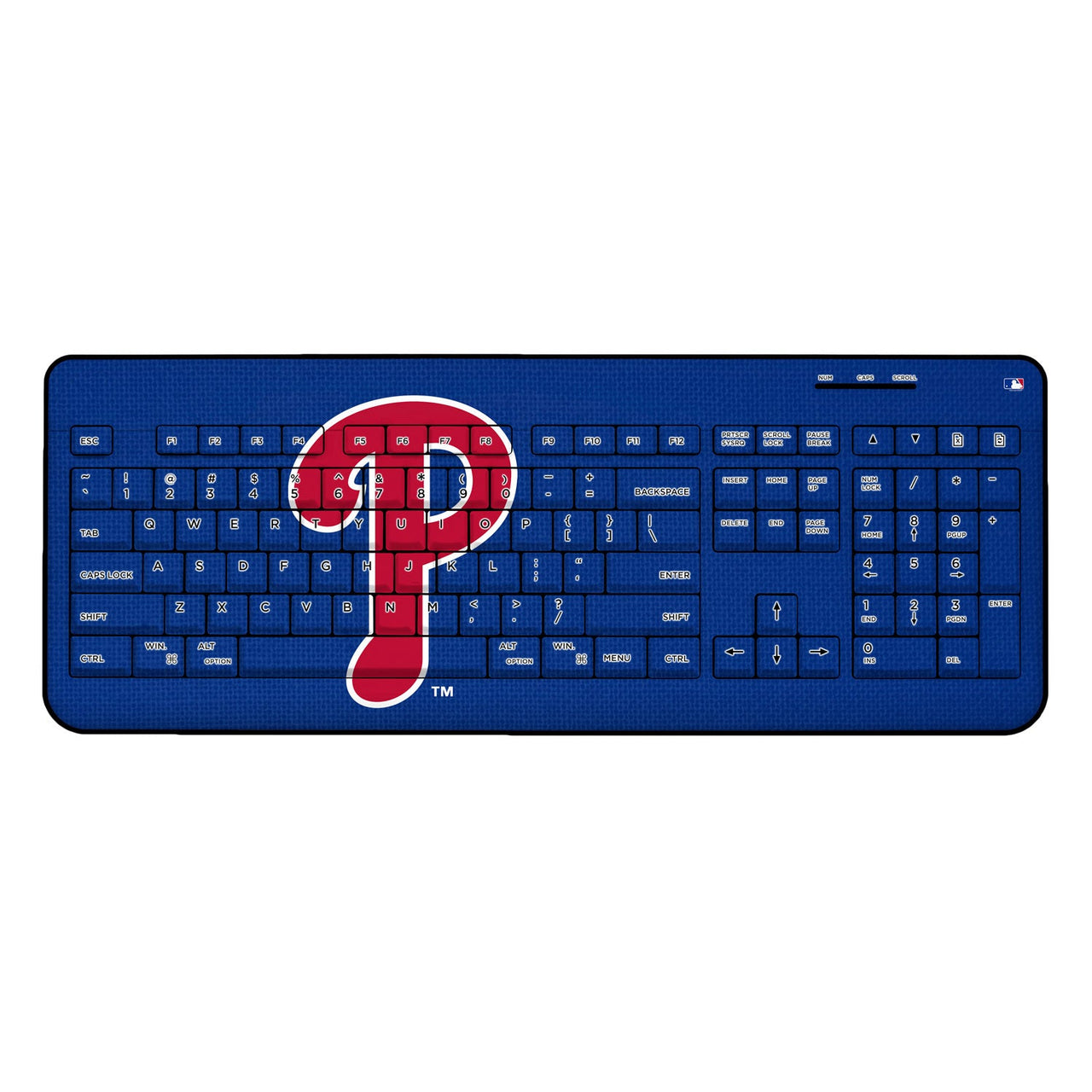 Philadelphia Phillies Solid Wireless USB Keyboard-0