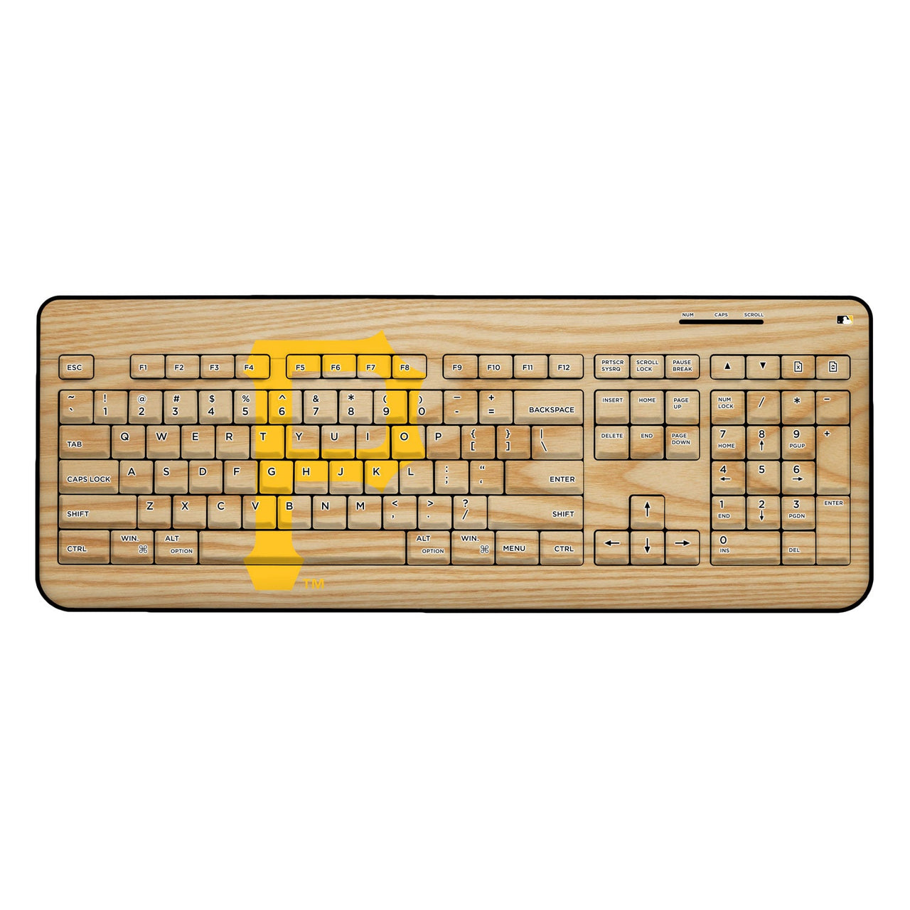 Pittsburgh Pirates Pirates Wood Bat Wireless USB Keyboard-0