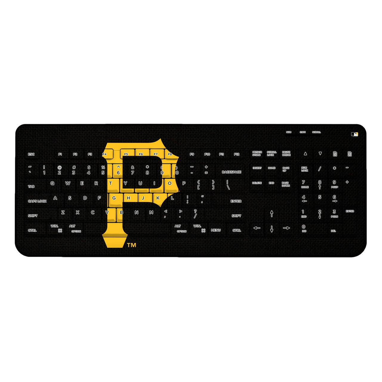 Pittsburgh Pirates Pirates Solid Wireless USB Keyboard-0