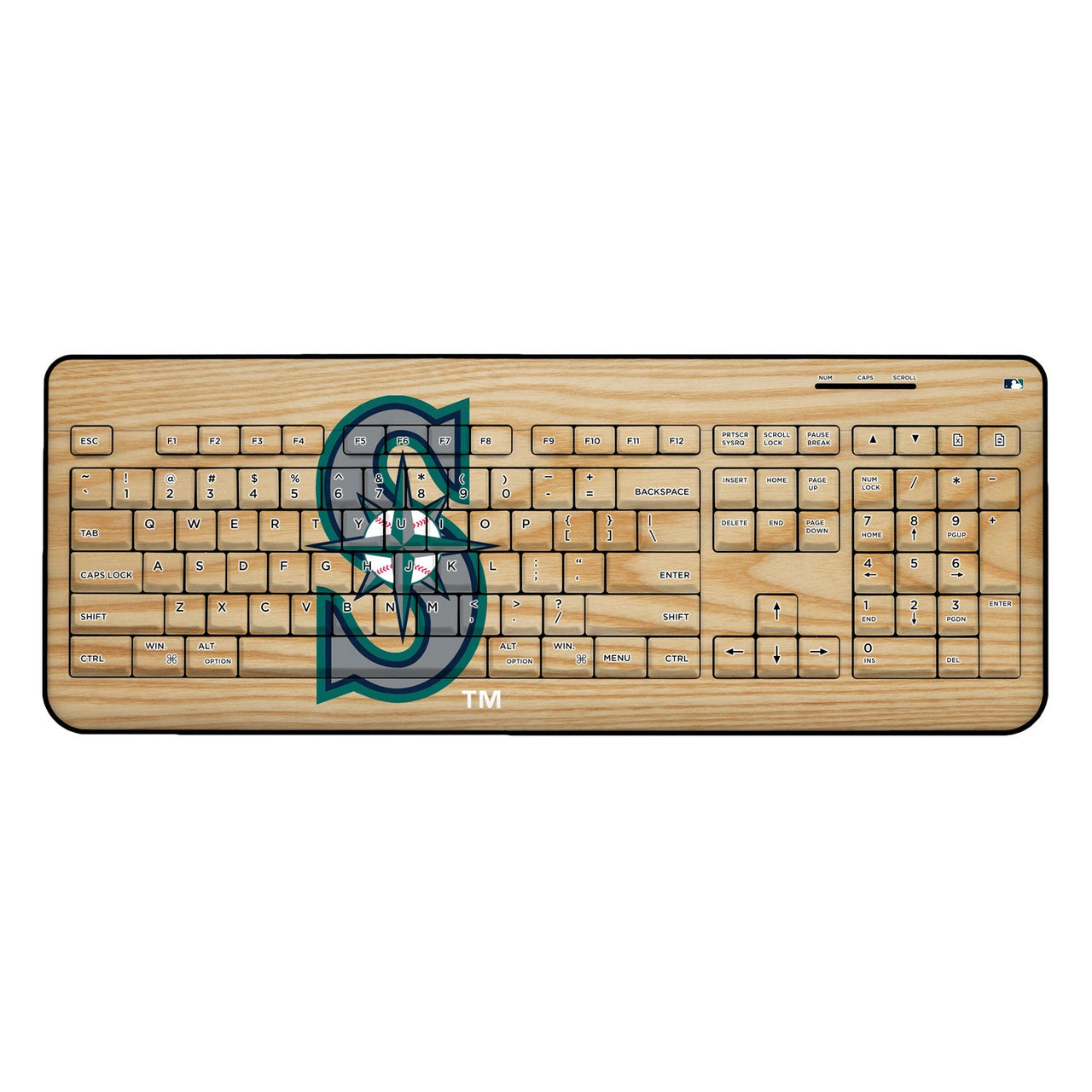 Seattle Mariners Mariners Wood Bat Wireless USB Keyboard-0