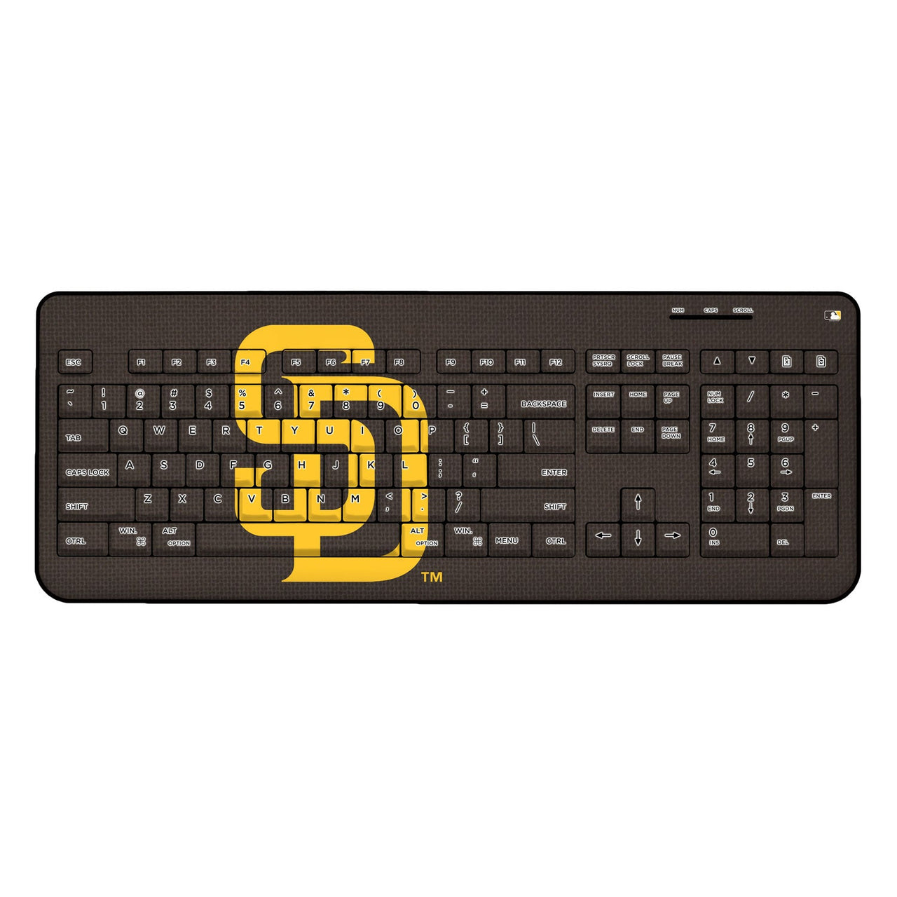 San Diego Padres Solid Wireless USB Keyboard-0