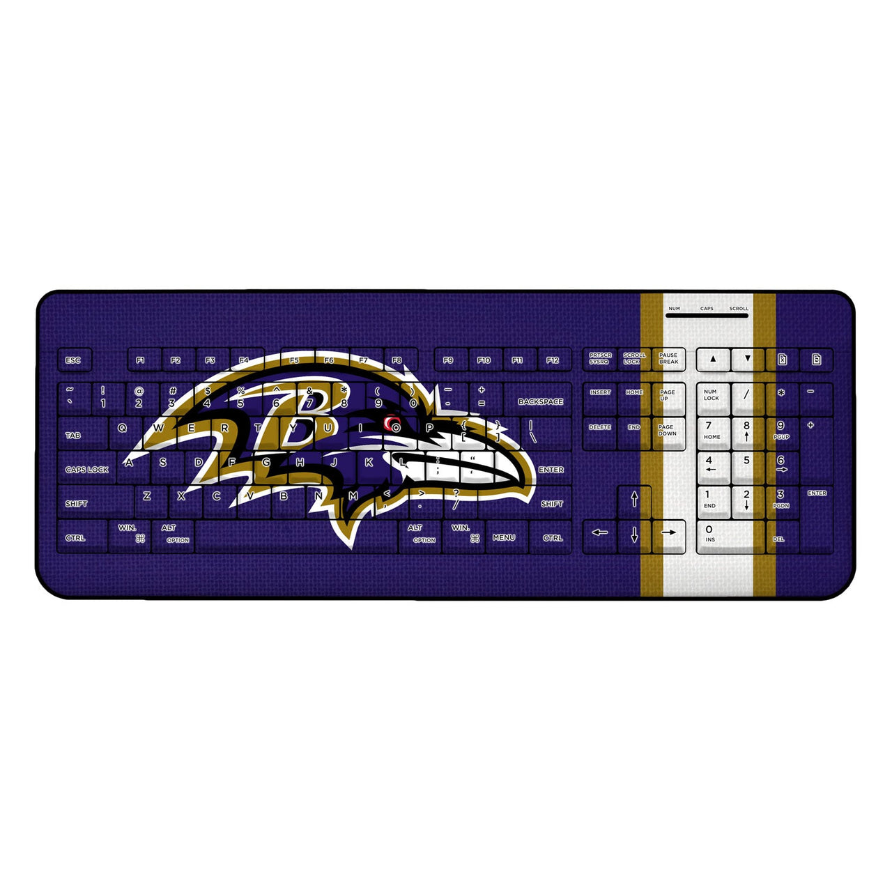 Baltimore Ravens Stripe Wireless USB Keyboard-0