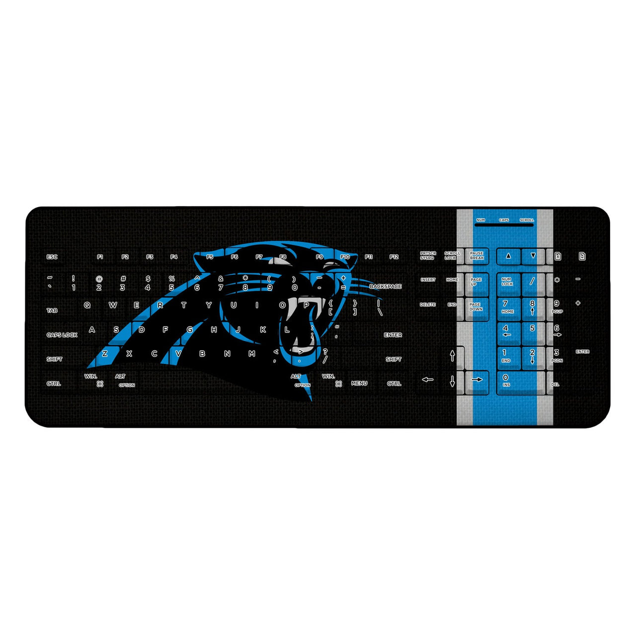 Carolina Panthers Stripe Wireless USB Keyboard-0