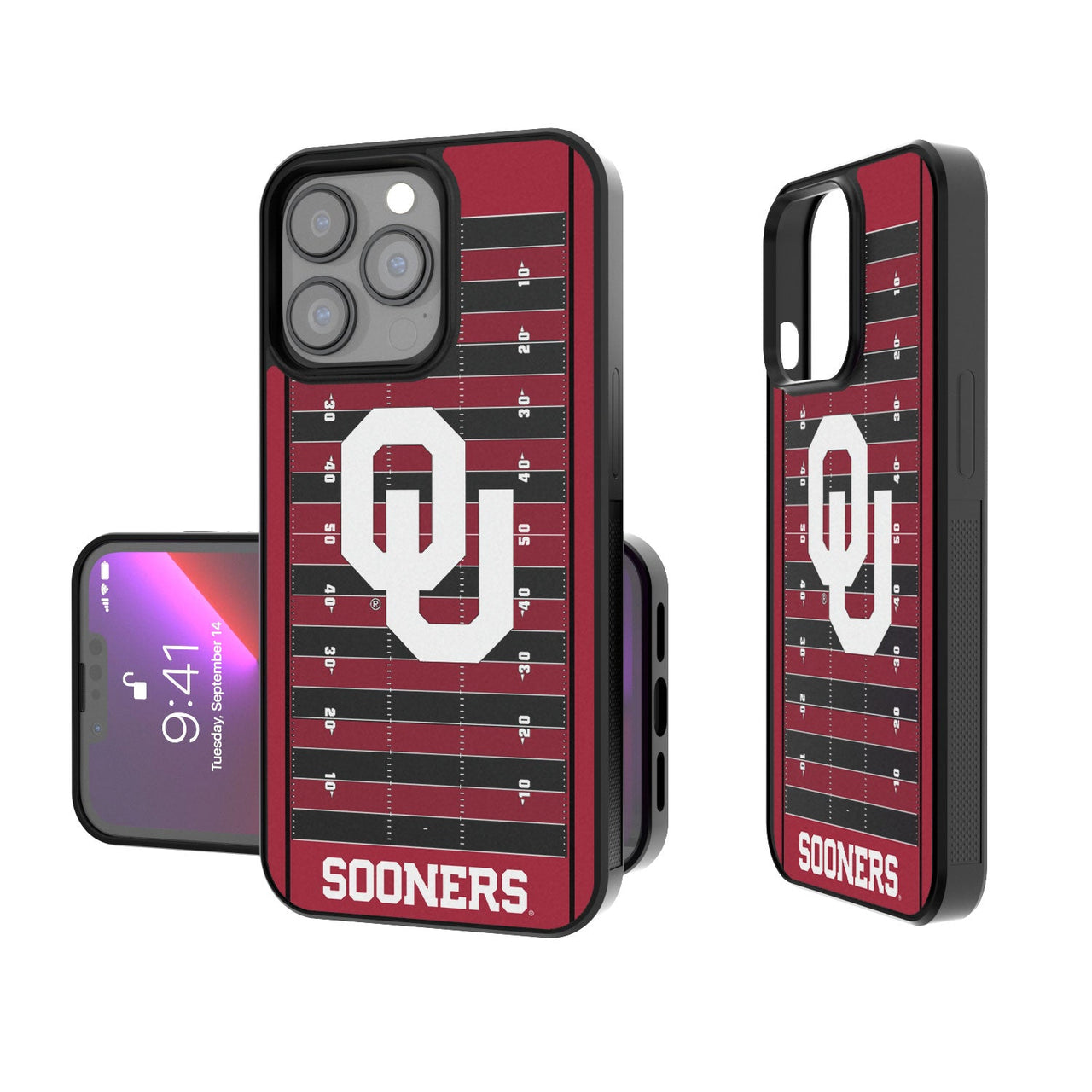 Oklahoma Sooners Football Field Bumper Case-0