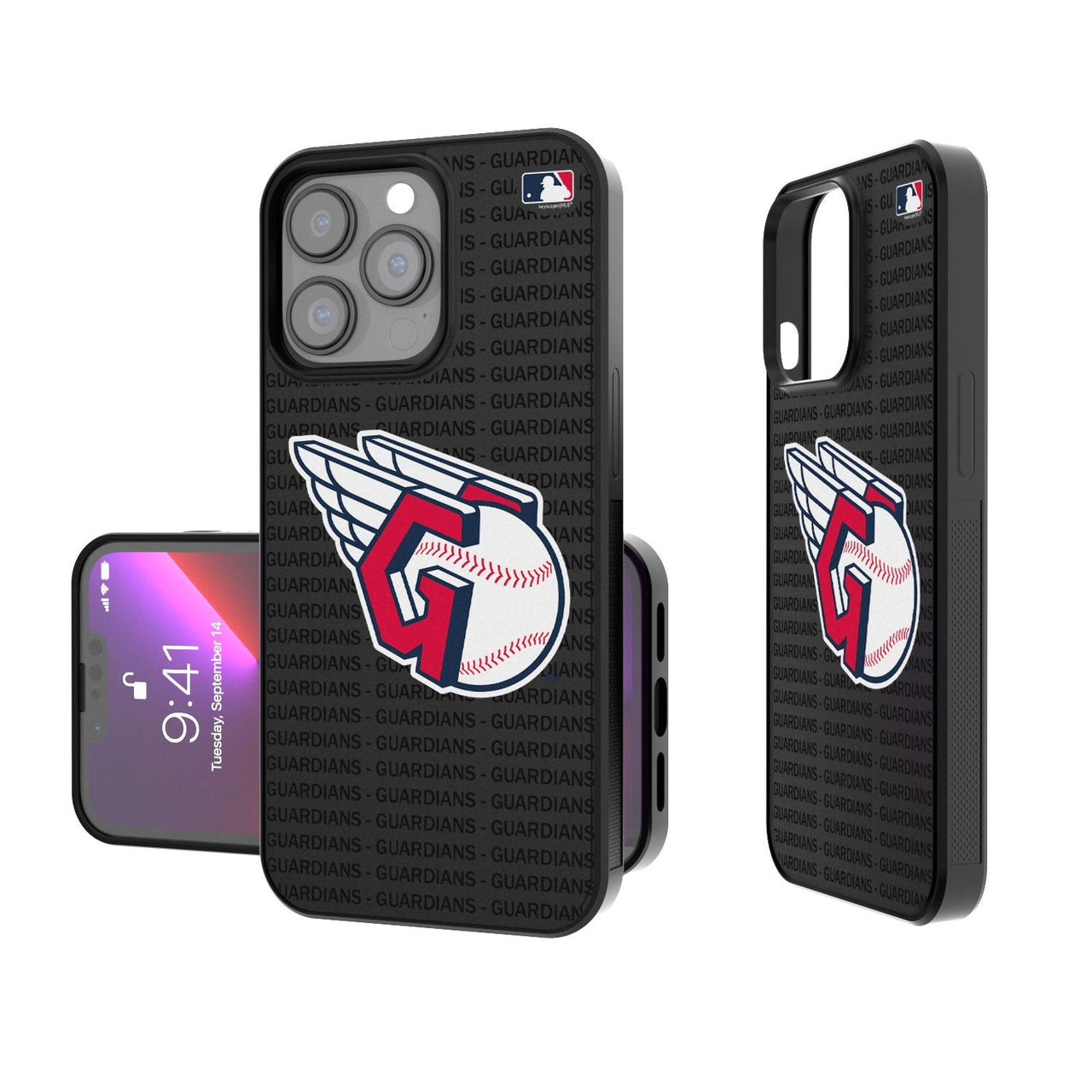 Cleveland Guardians Blackletter Bump Case-0