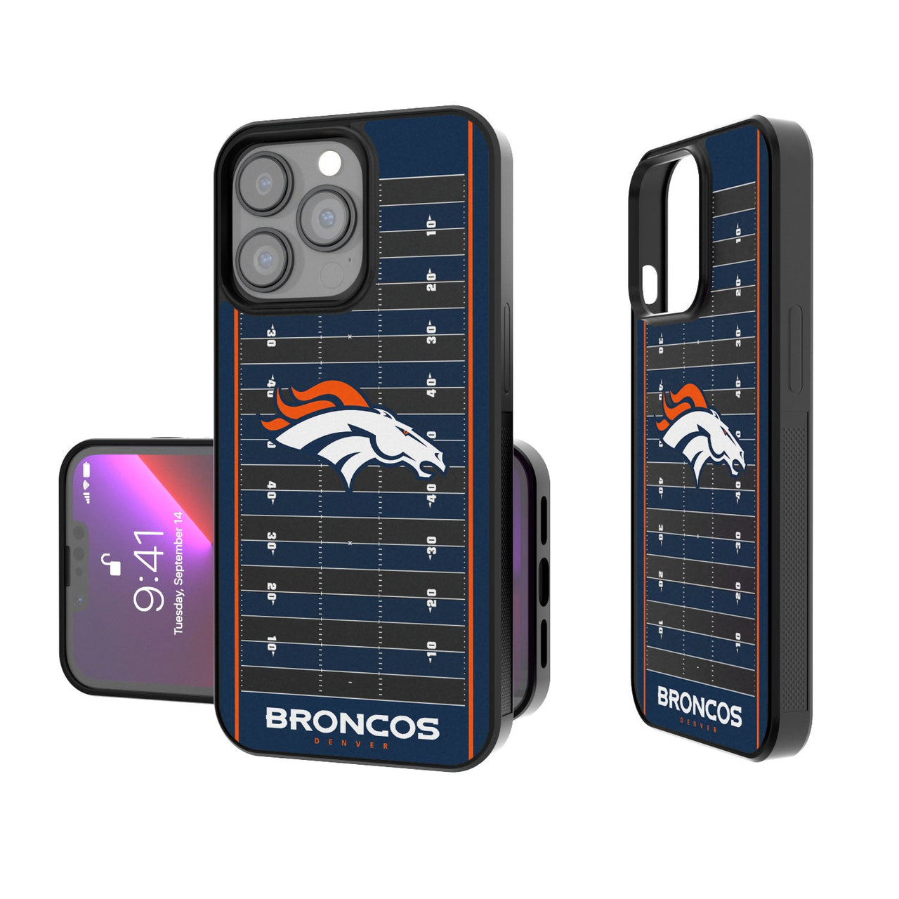 Denver Broncos Football Field Bumper Case-0