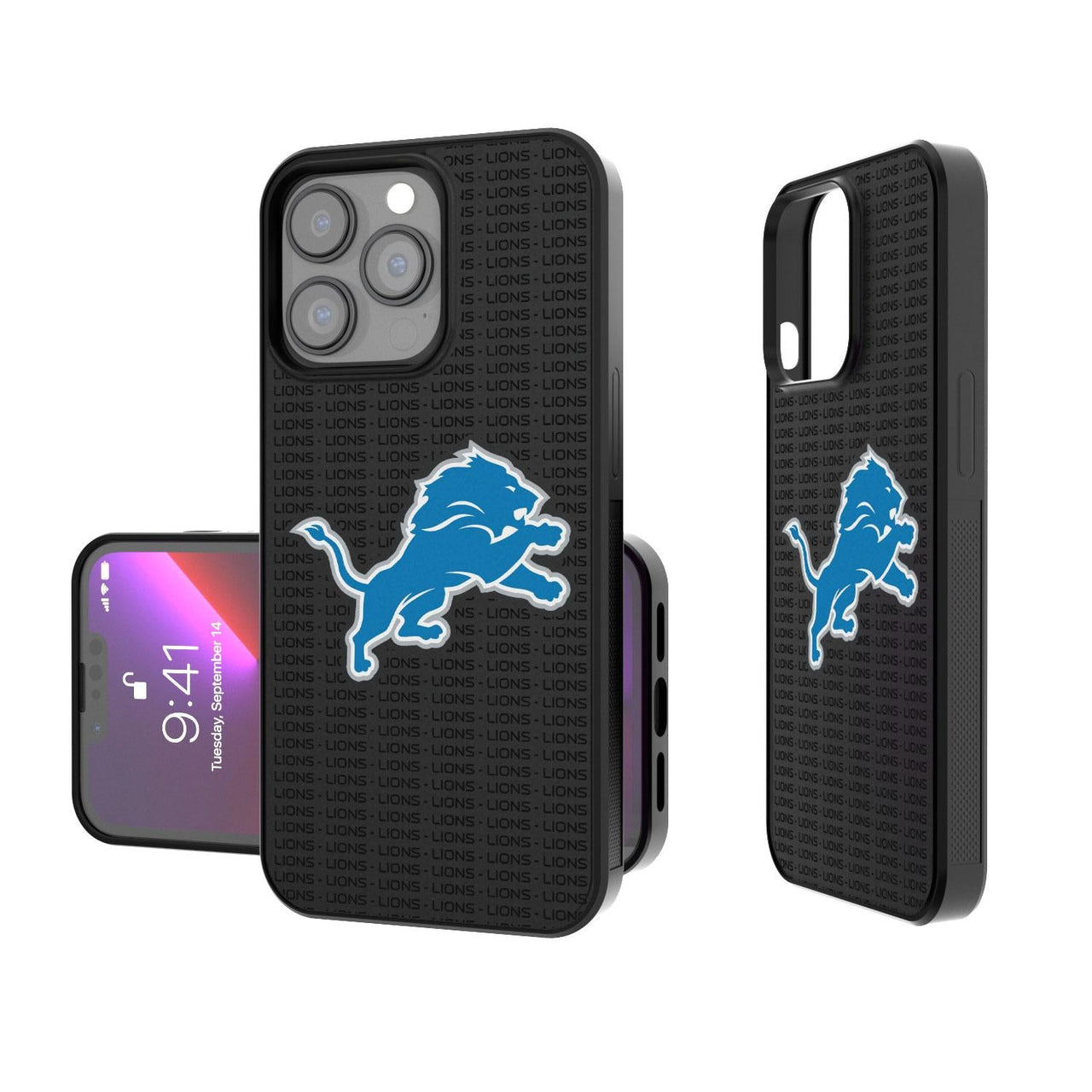 Detroit Lions Blackletter Bump Case-0