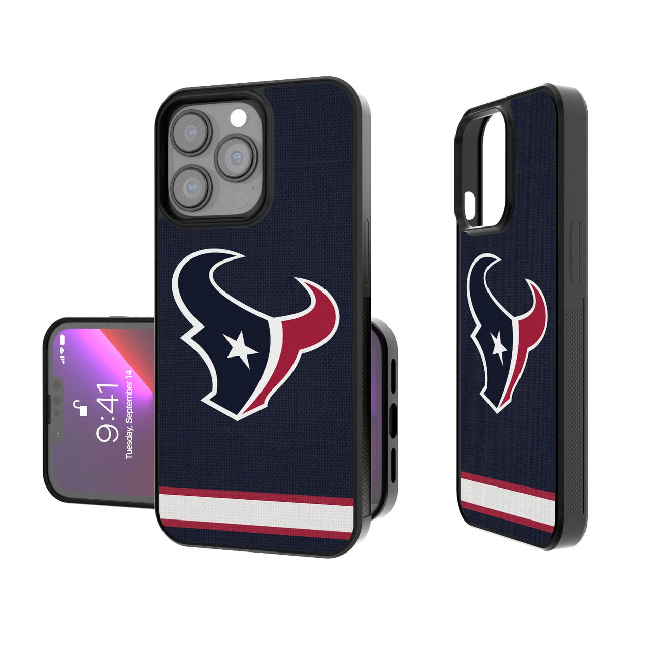 Houston Texans Stripe Bumper Case-0