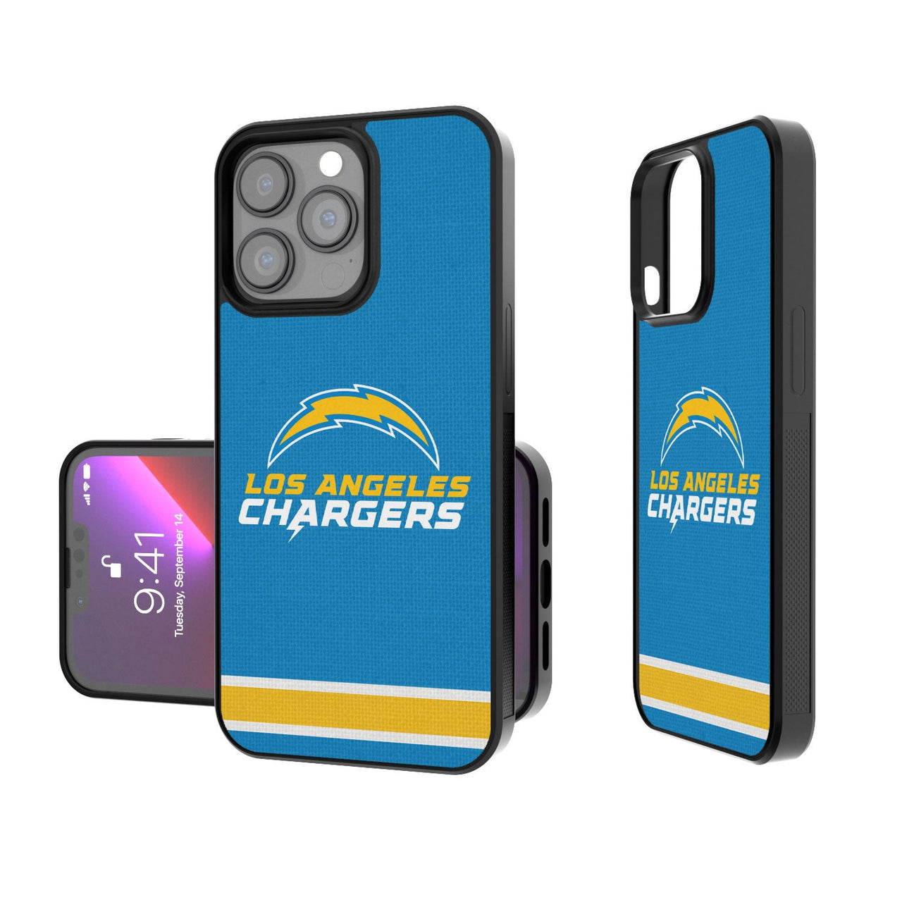 Los Angeles Chargers Stripe Bumper Case-0