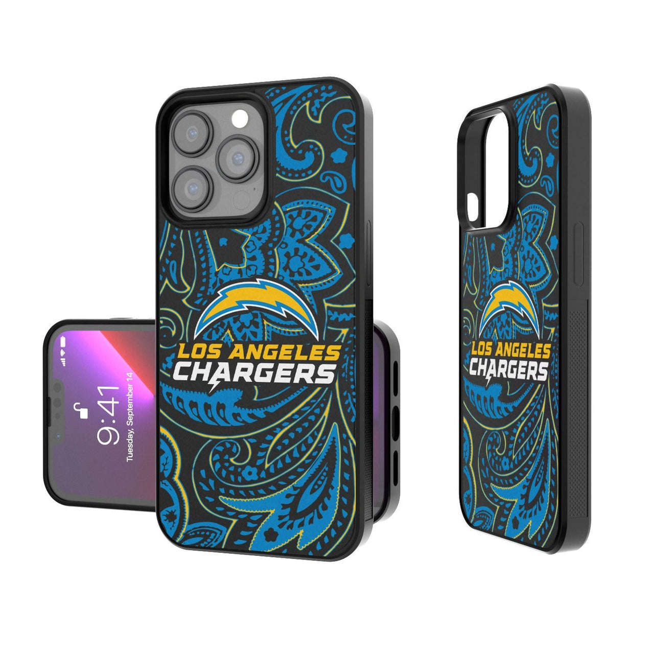 Los Angeles Chargers Paisley Bump Case-0