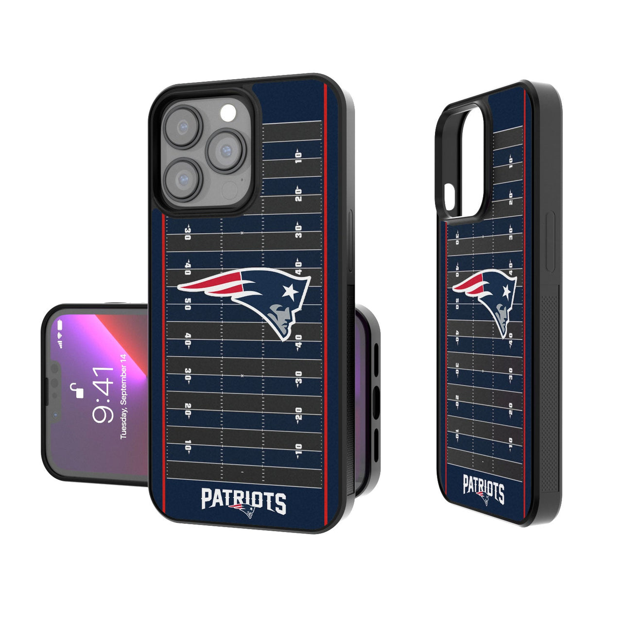 New England Patriots Football Field Bumper Case-0