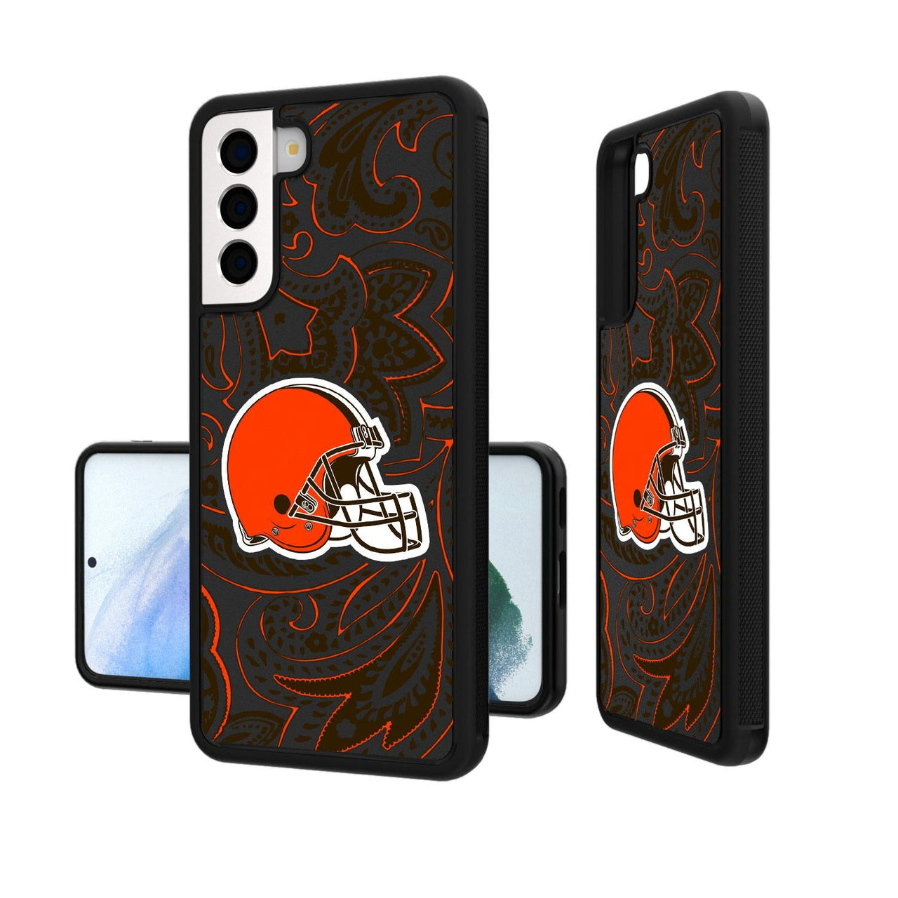 Cleveland Browns Paisley Bump Case-1