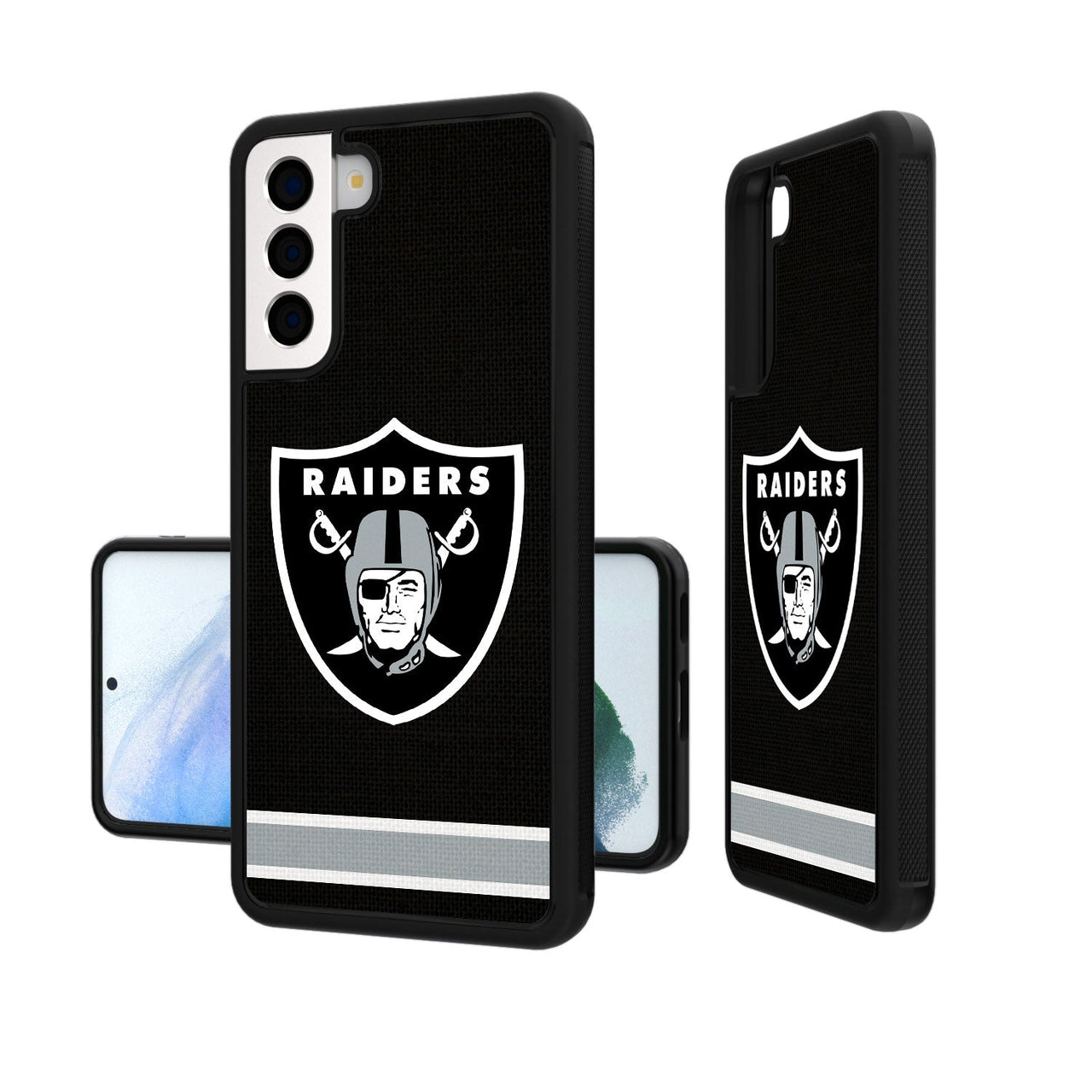 Las Vegas Raiders Stripe Bumper Case-19