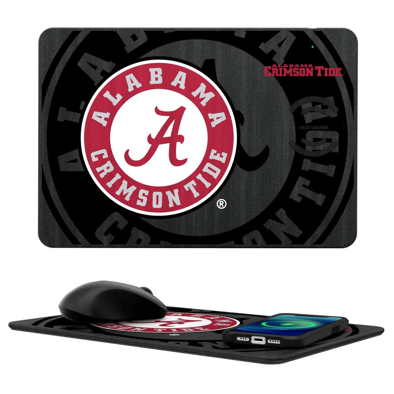 Alabama Crimson Tide Tilt 15-Watt Wireless Charger and Mouse Pad-0