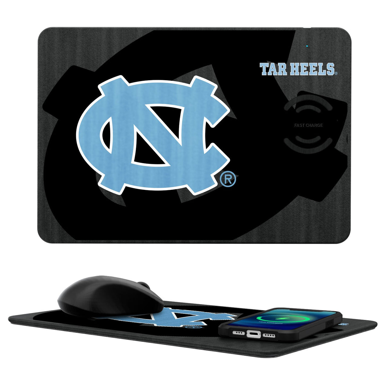 North Carolina Tar Heels Tilt 15-Watt Wireless Charger and Mouse Pad-0