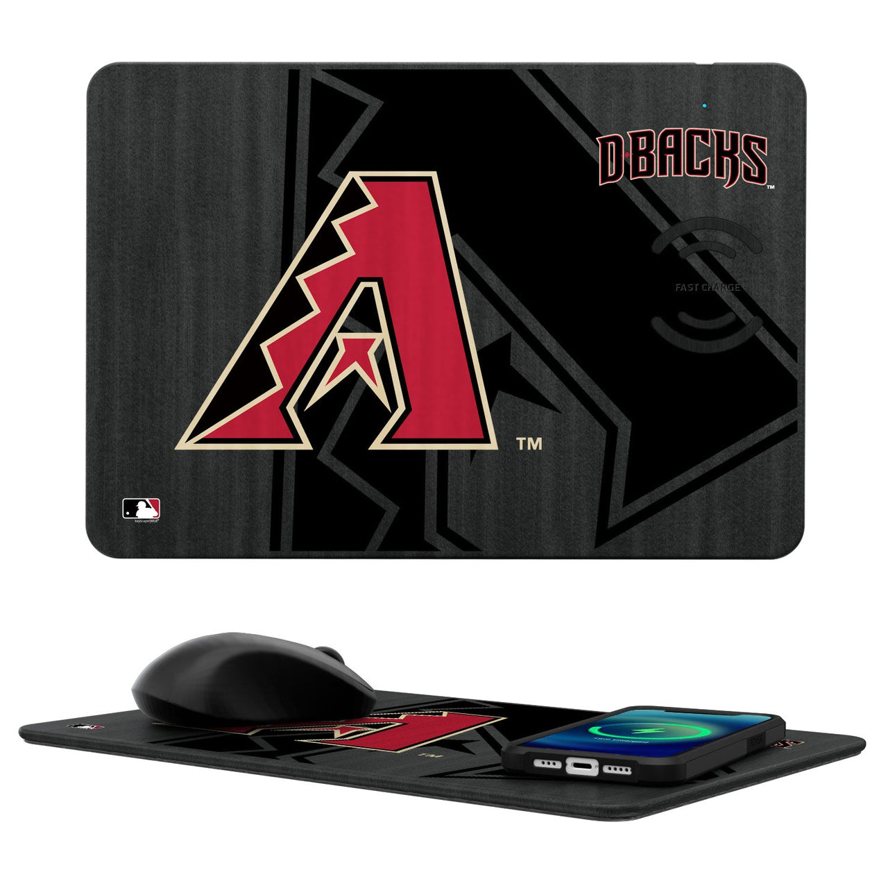 Arizona Diamondbacks Tilt 15-Watt Wireless Charger and Mouse Pad-0