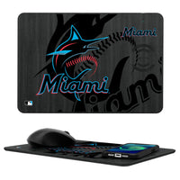 Thumbnail for Miami Marlins Tilt 15-Watt Wireless Charger and Mouse Pad-0