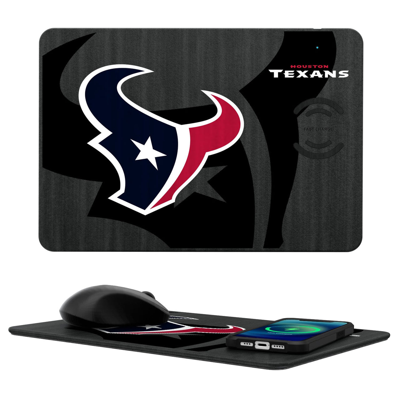 Houston Texans Tilt 15-Watt Wireless Charger and Mouse Pad-0