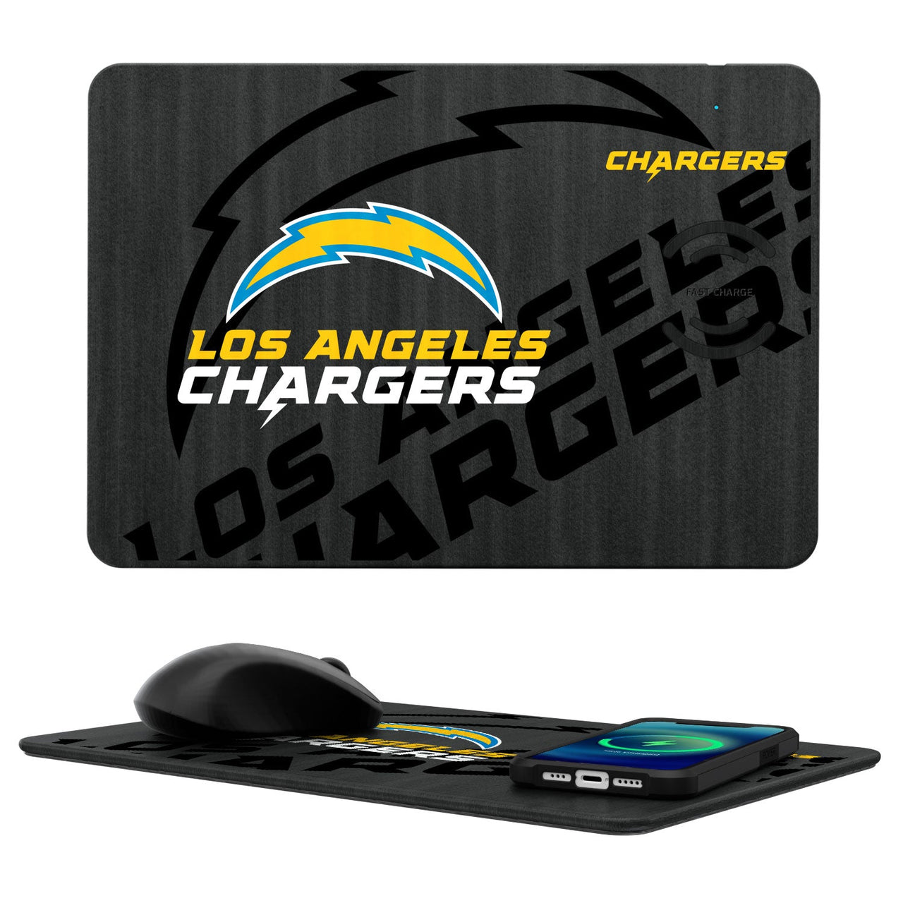 Los Angeles Chargers Tilt 15-Watt Wireless Charger and Mouse Pad-0