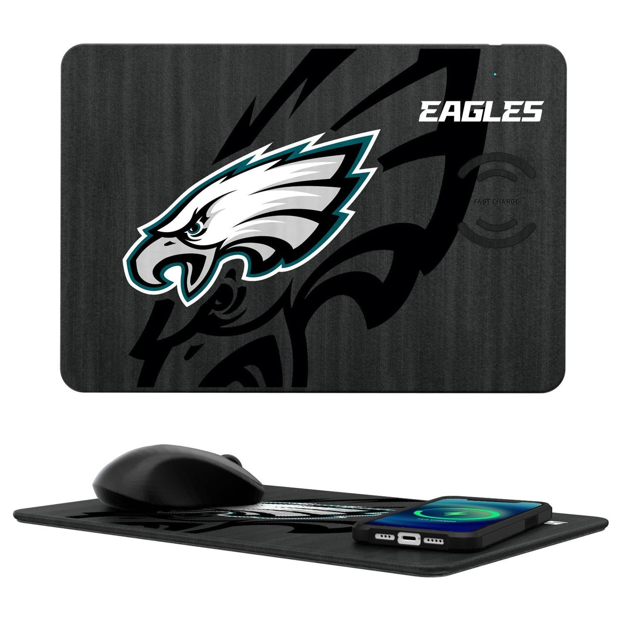 Philadelphia Eagles Tilt 15-Watt Wireless Charger and Mouse Pad-0