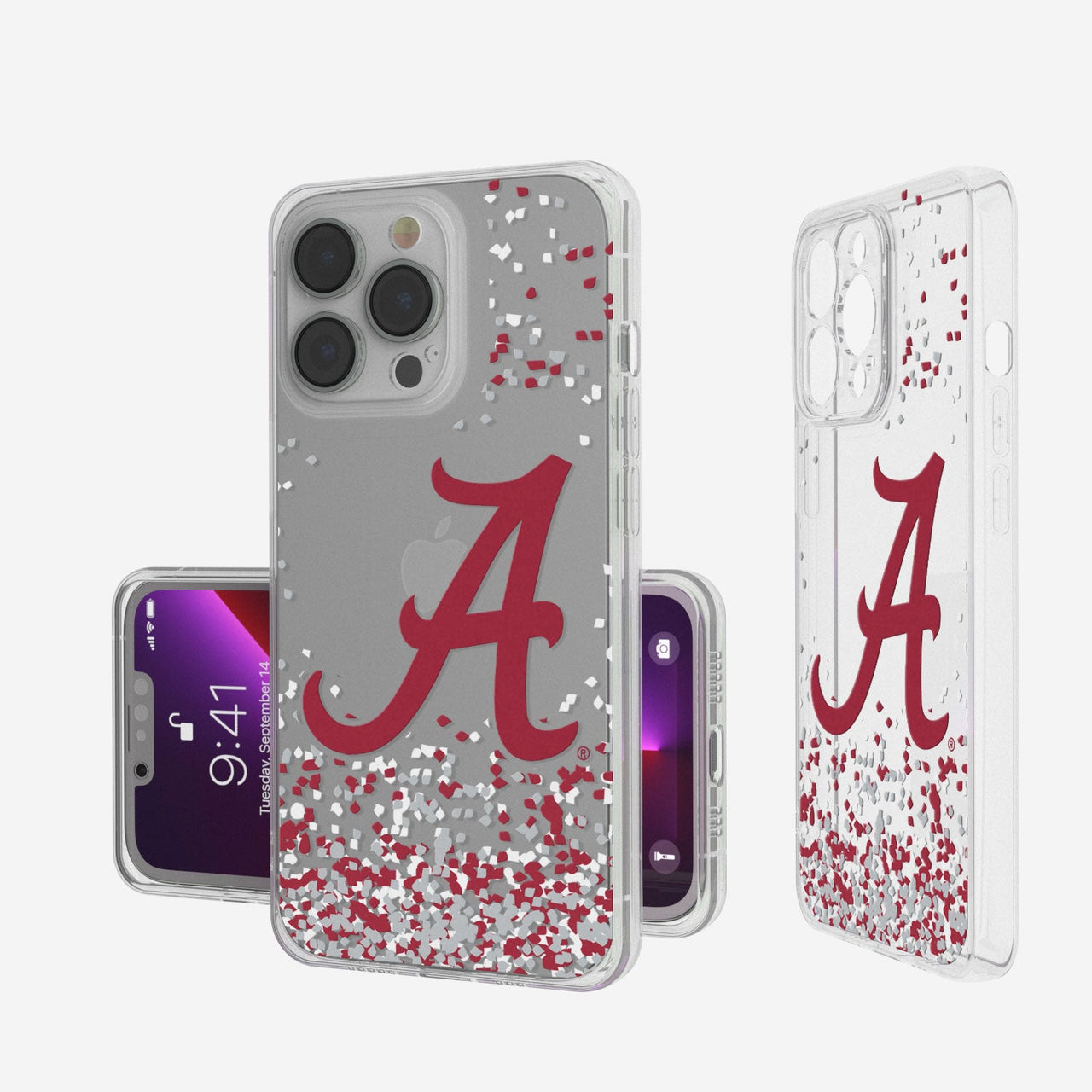 Alabama Crimson Tide Confetti Clear Case-0