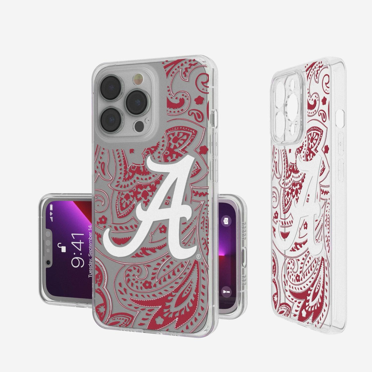 Alabama Crimson Tide Paisley Clear Case-0