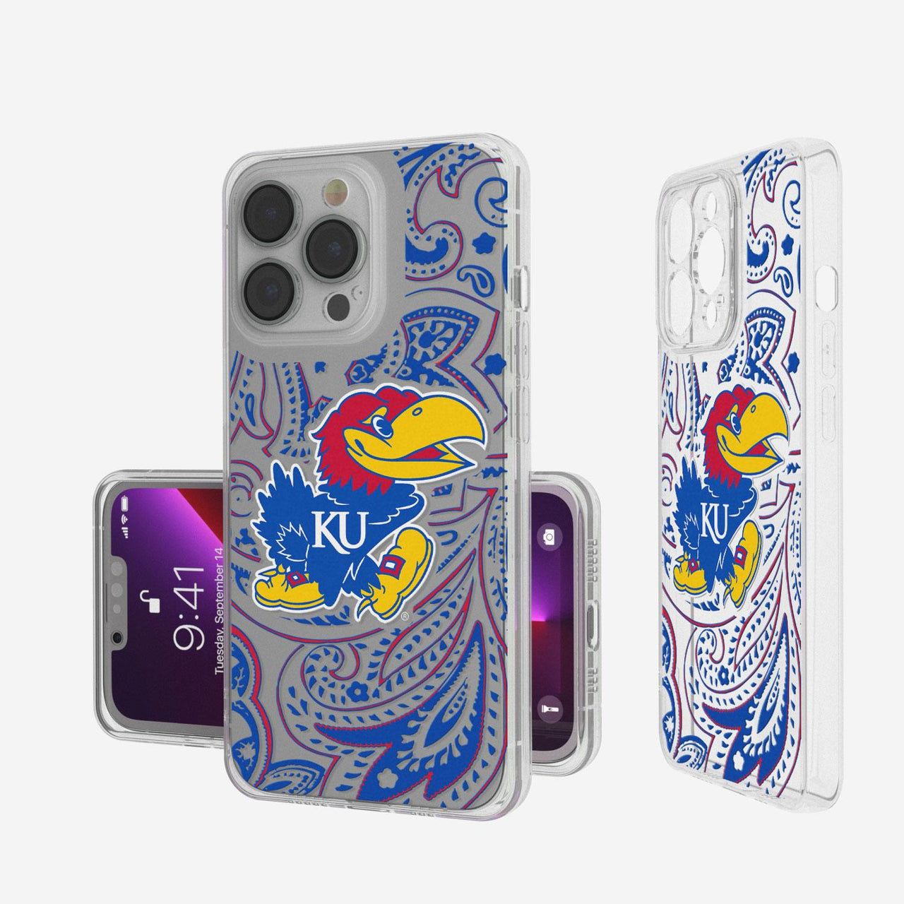 Kansas Jayhawks Paisley Clear Case-0