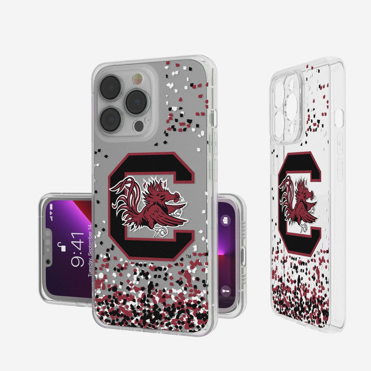 South Carolina Fighting Gamecocks Confetti Clear Case-0