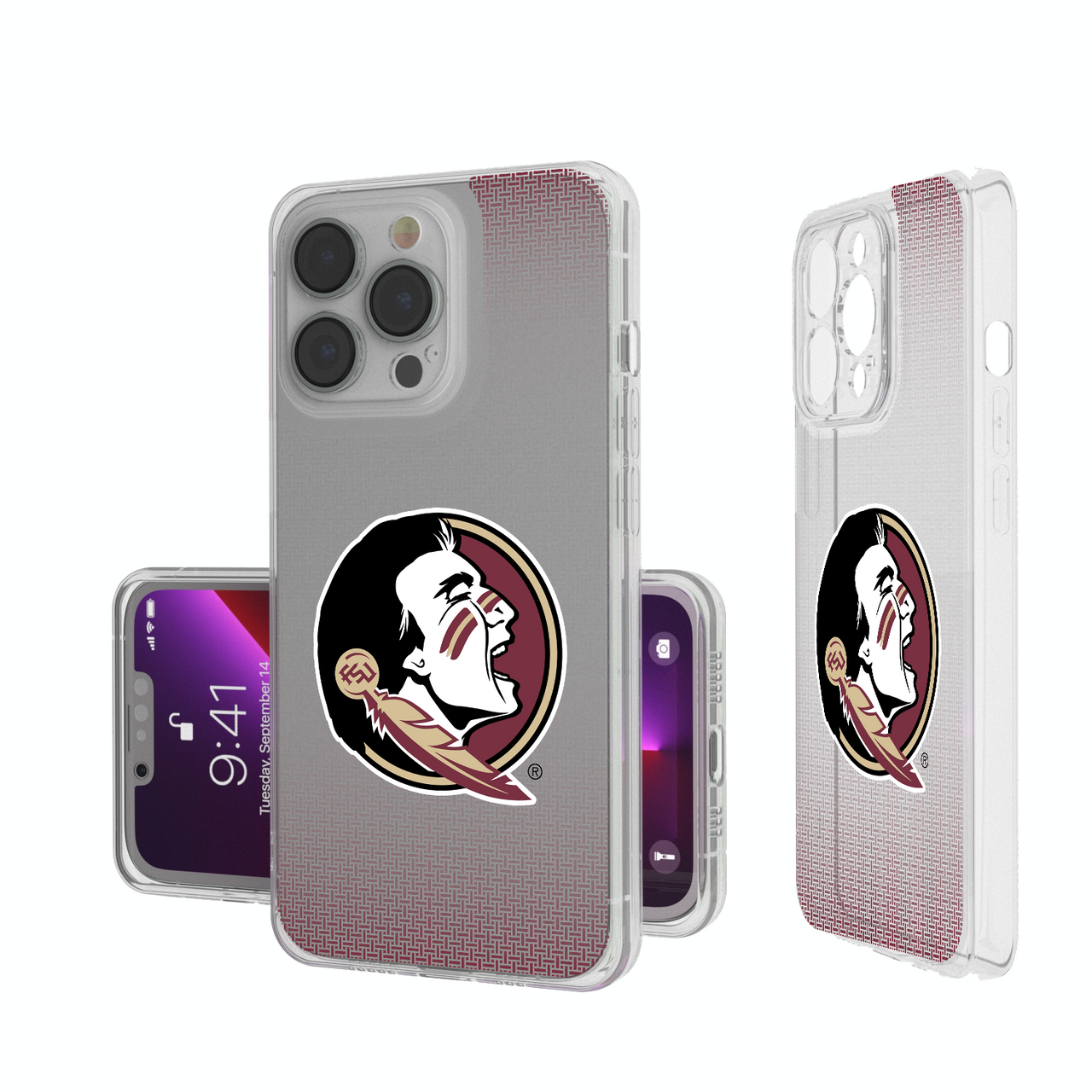 Florida State Seminoles Linen Clear Phone Case-0