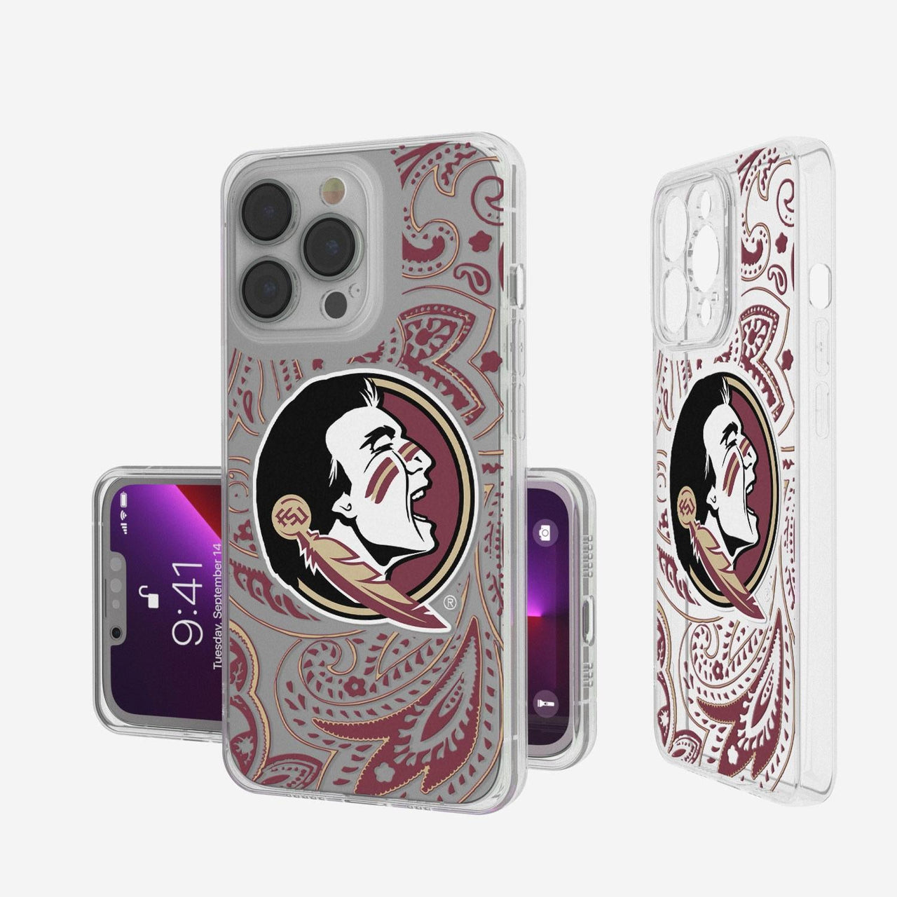 Florida State Seminoles Paisley Clear Case-0