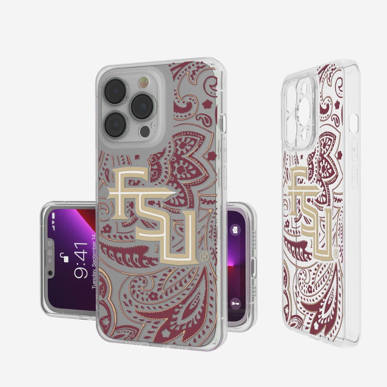 Florida State Seminoles Paisley Clear Case-0