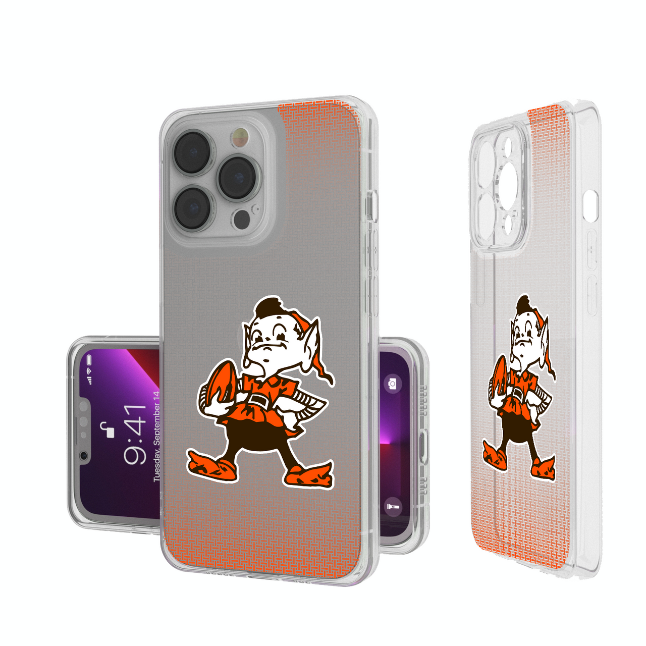 Cleveland Browns Historic Collection Linen Clear Phone Case-0