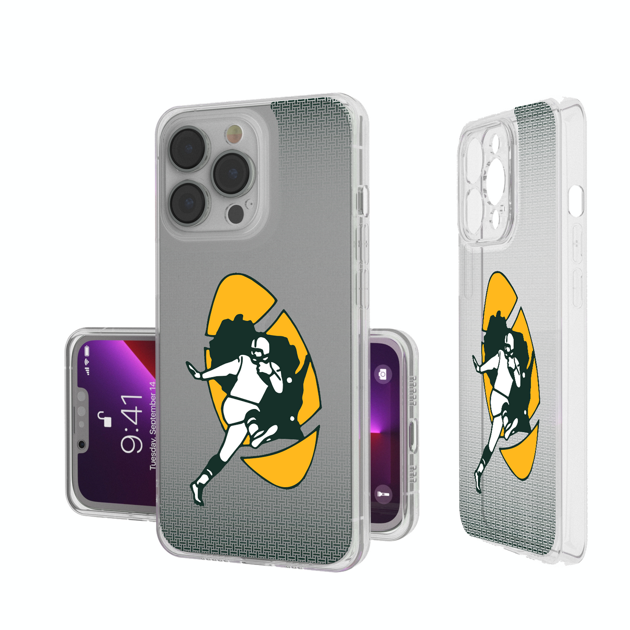 Green Bay Packers Historic Collection Linen Clear Phone Case-0