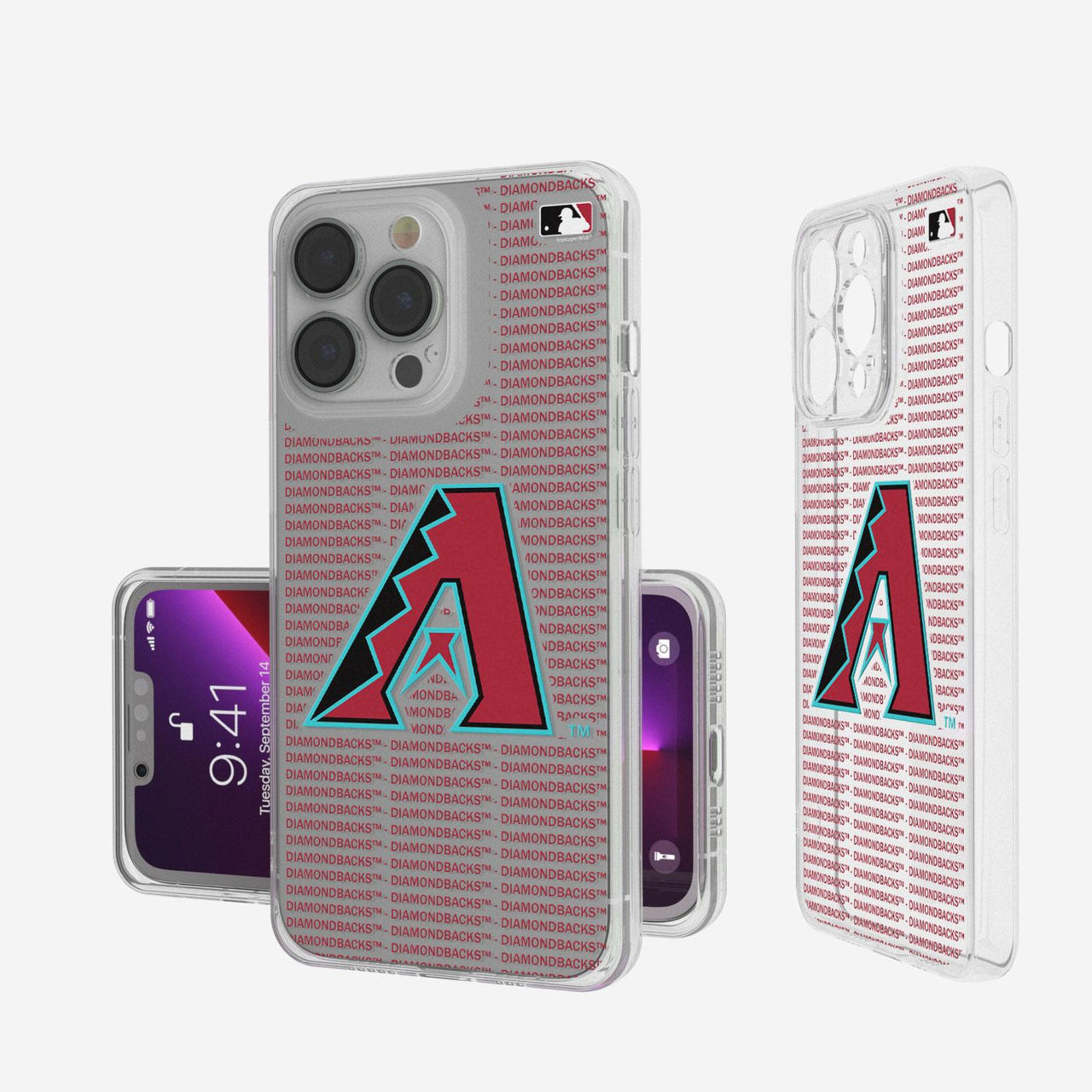 Arizona Diamondbacks Blackletter Clear Case-0