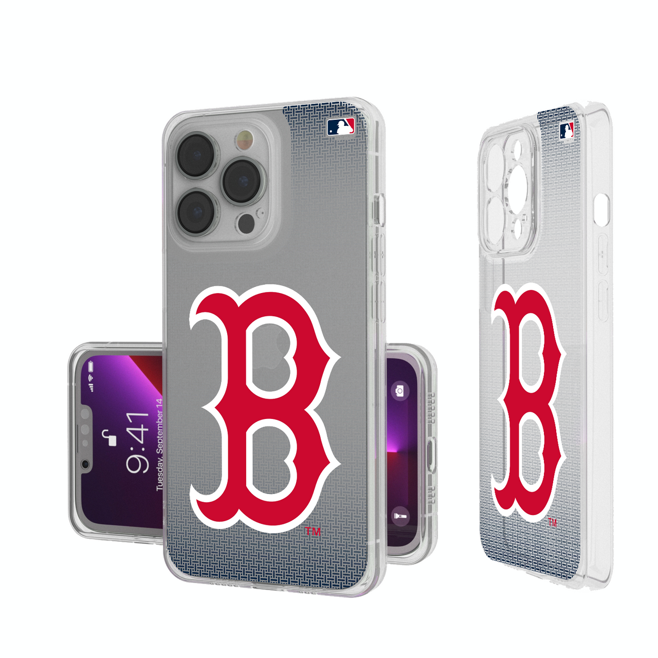 Boston Red Sox Linen Clear Phone Case-0