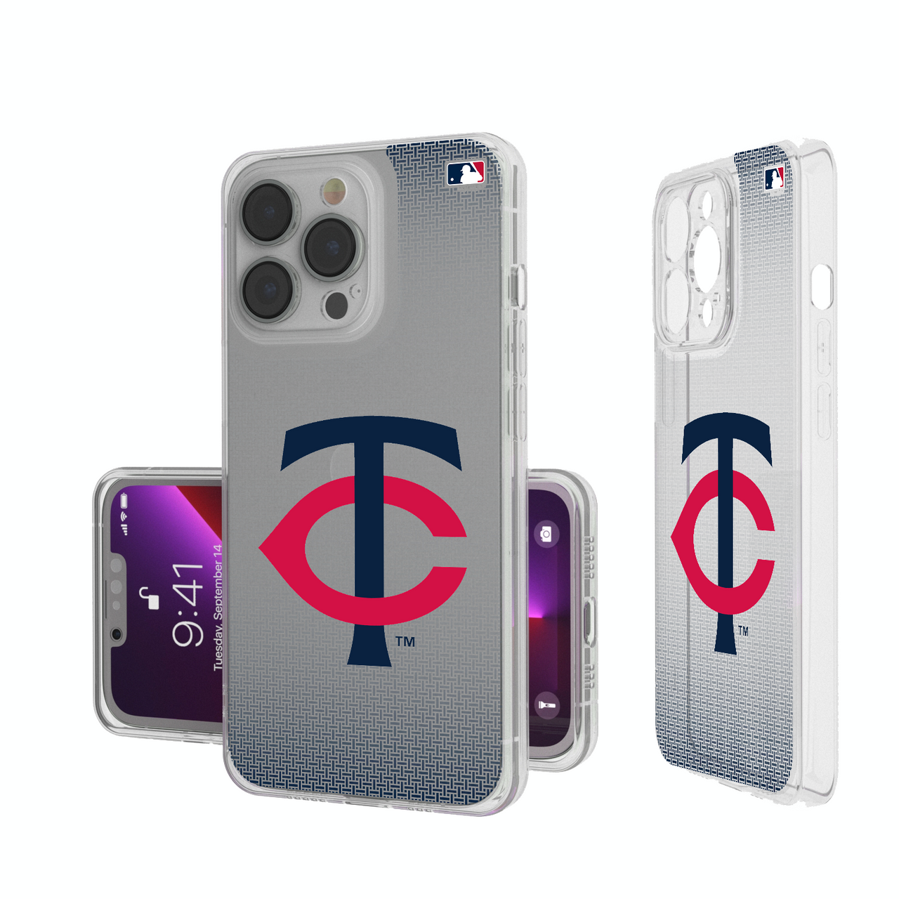 Minnesota Twins Linen Clear Phone Case-0