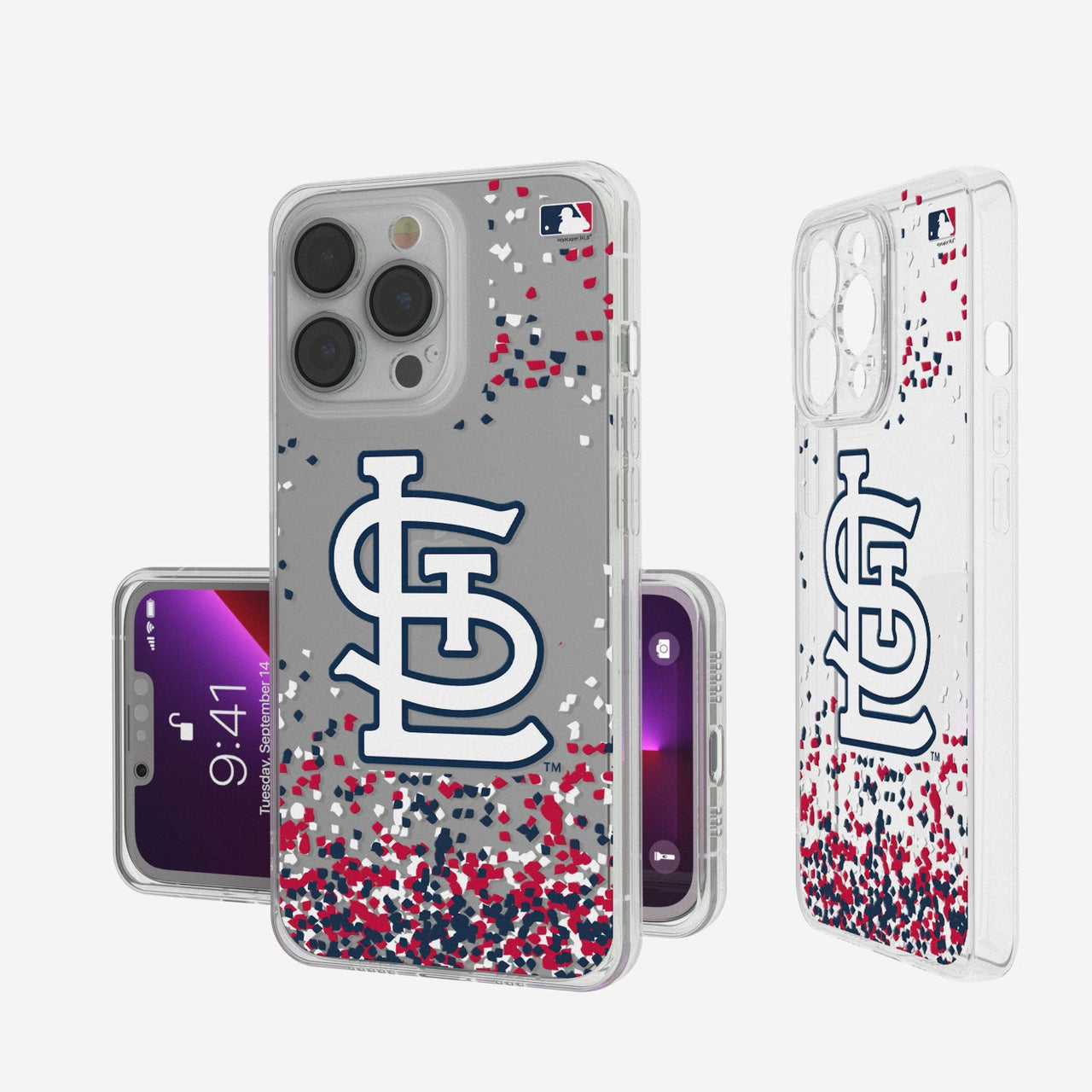 St Louis Cardinals Confetti Clear Case-0