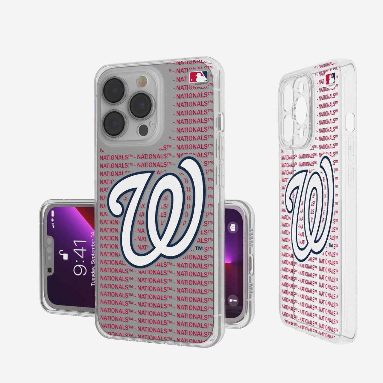 Washington Nationals Blackletter Clear Case-0