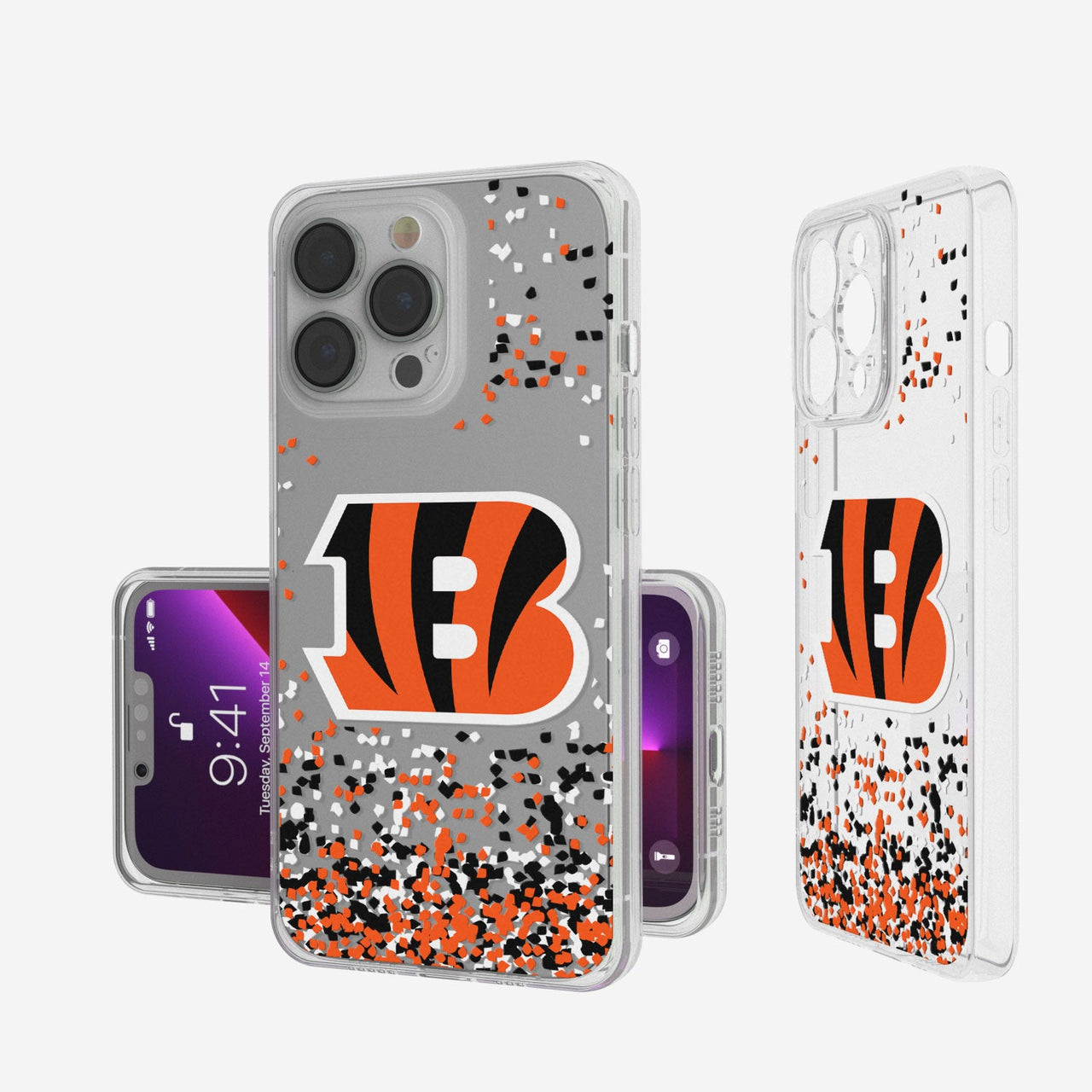 Cincinnati Bengals Confetti Clear Case-0