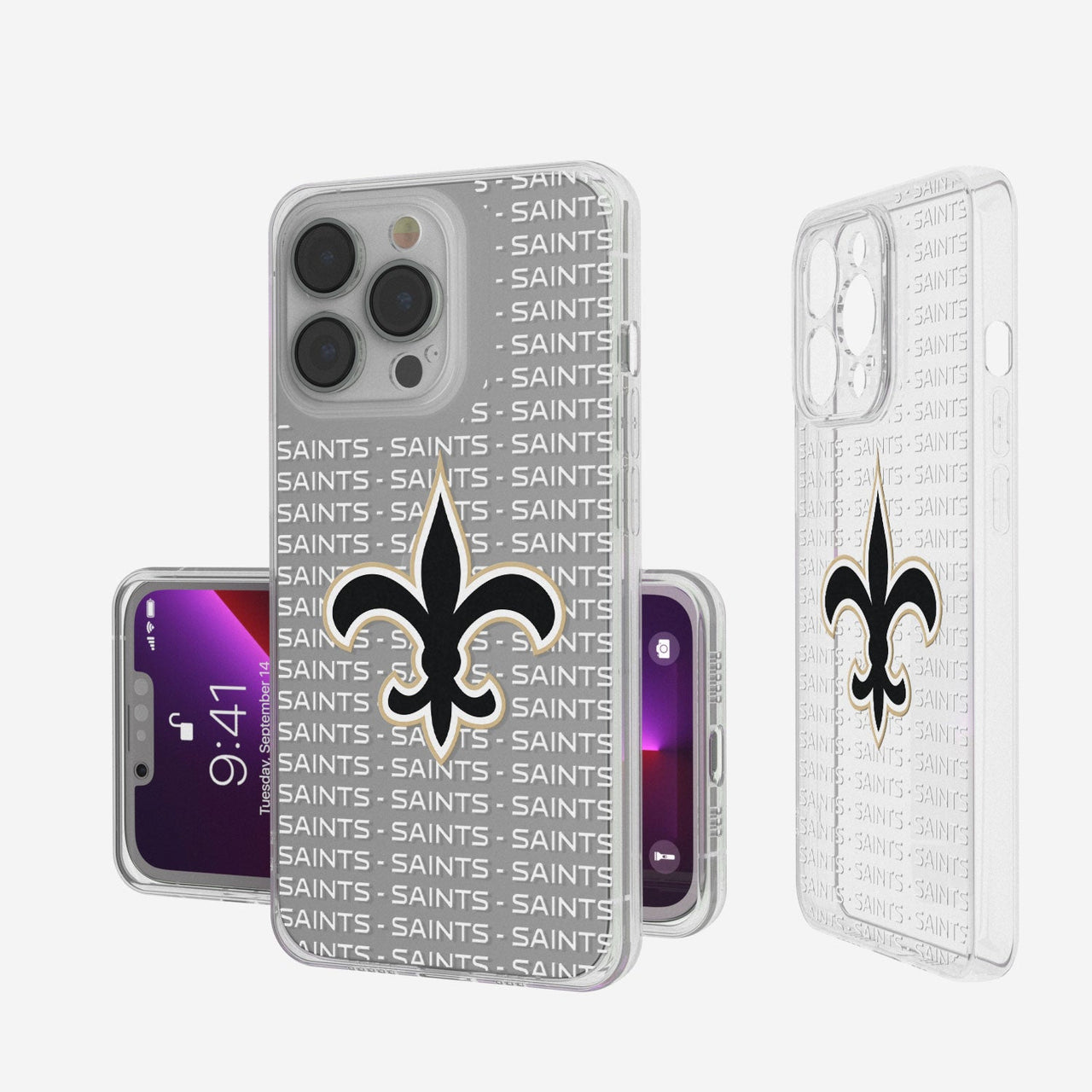 New Orleans Saints Blackletter Clear Case-0