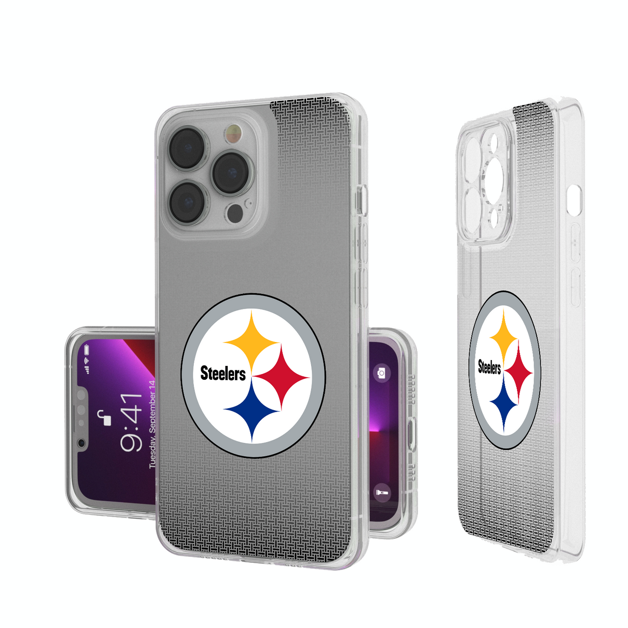 Pittsburgh Steelers Linen Clear Phone Case-0