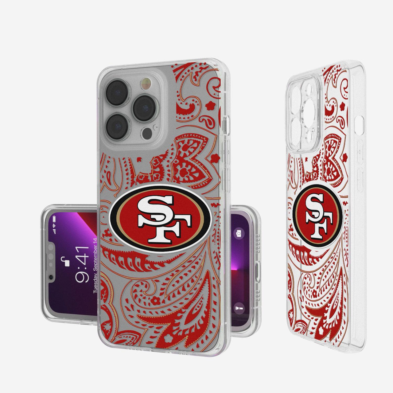 San Francisco 49ers Paisley Clear Case-0