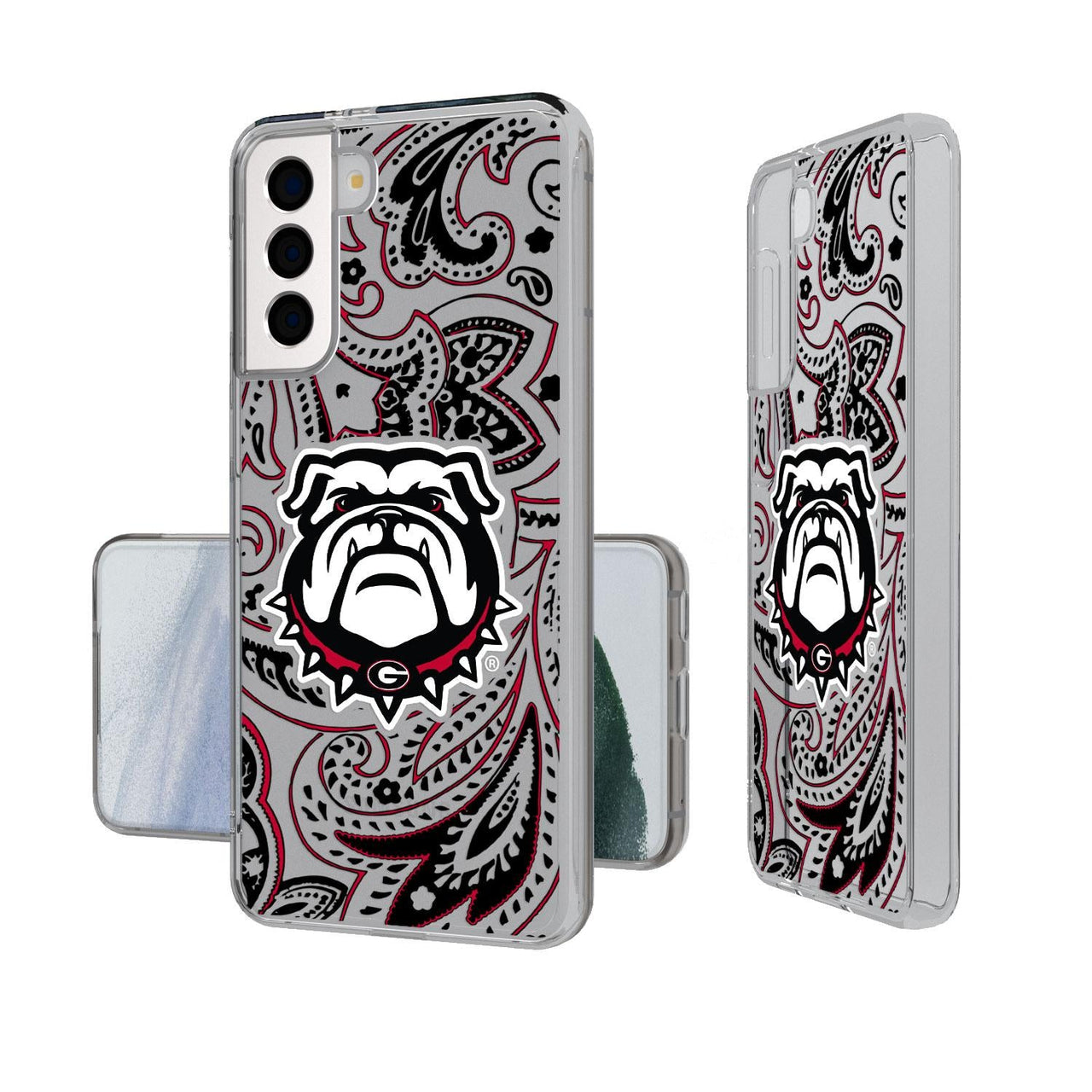 Georgia Bulldogs Paisley Clear Case-1