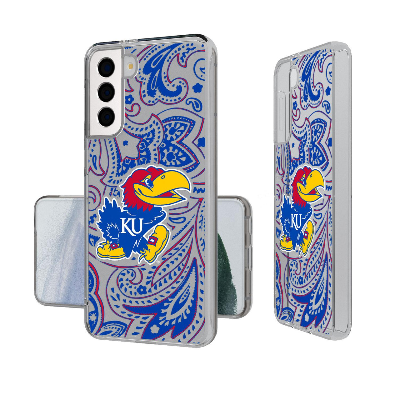 Kansas Jayhawks Paisley Clear Case-1